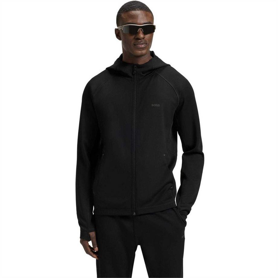 BOSS  Active Hoodie Mit Durchgehendem Reißverschluss, Training 