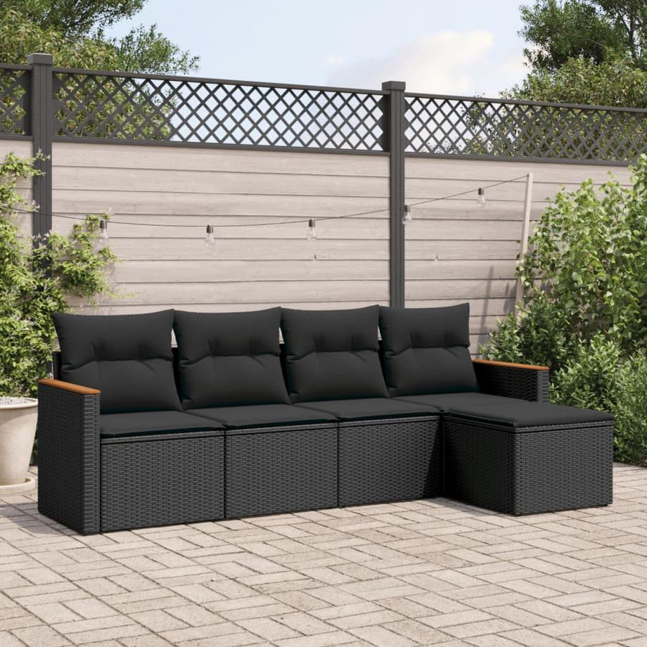 VidaXL set divano da giardino Polirattan  