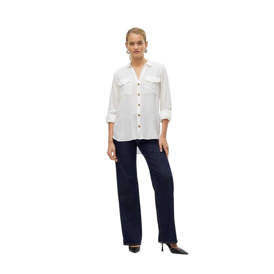 VERO MODA  Camicia Regolare Manica Arrotolata 