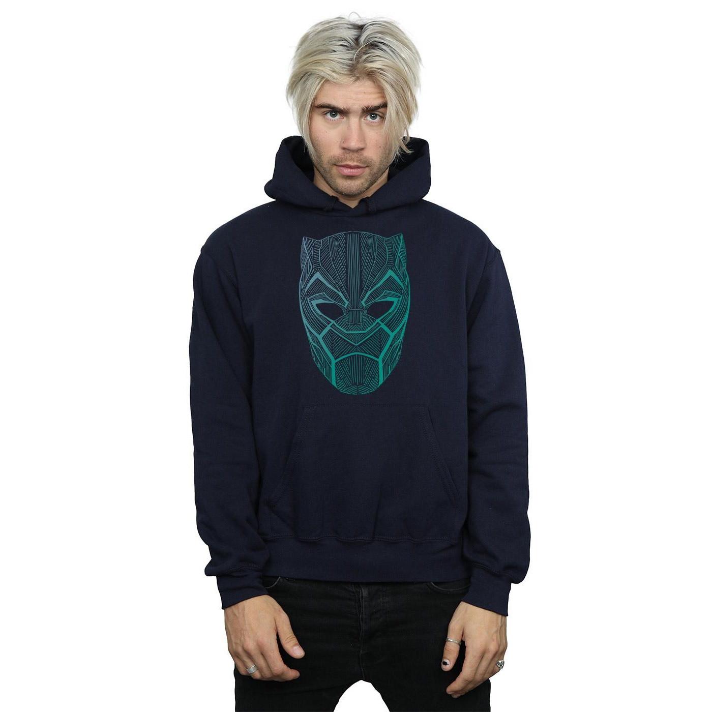 MARVEL Felpa con cappuccio Black Panther Maschera  