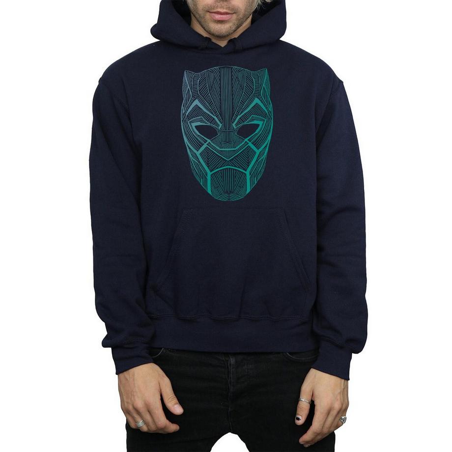 MARVEL Felpa con cappuccio Black Panther Maschera  