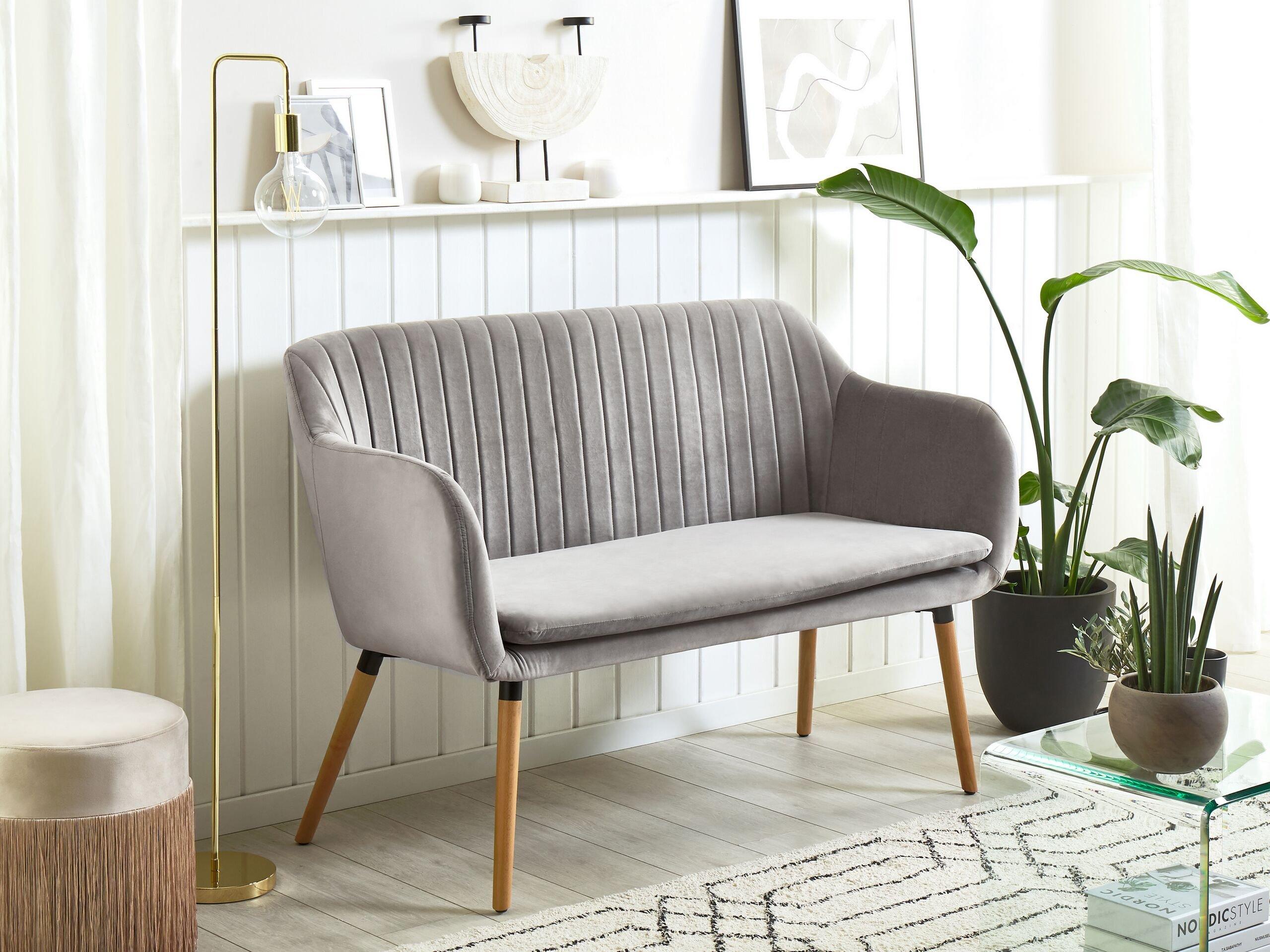 Beliani Küchensofa aus Samtstoff Modern TABY  