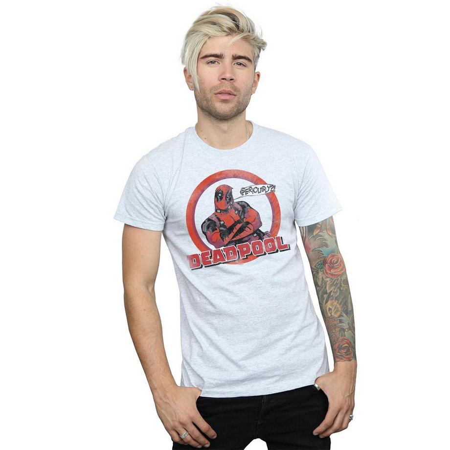 MARVEL Deadpool Seriously T-Shirt Stampata  
