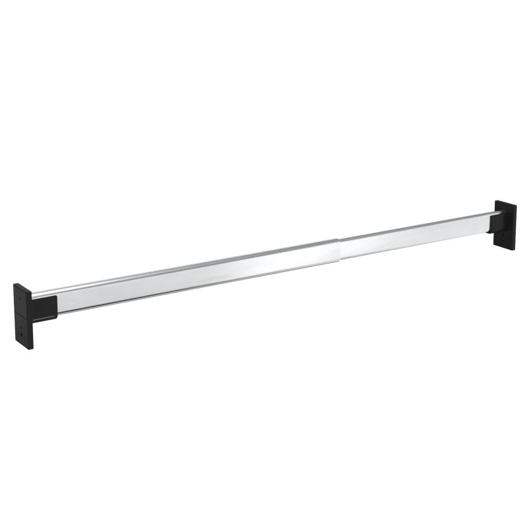 VidaXL  Rail de garde-robe télescopique aluminium 