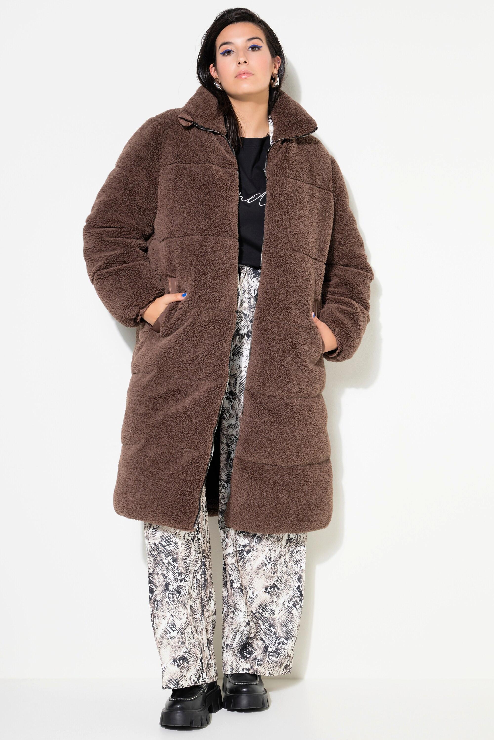 Studio Untold Teddy Steppmantel Straight Shape Nylon Schulter  