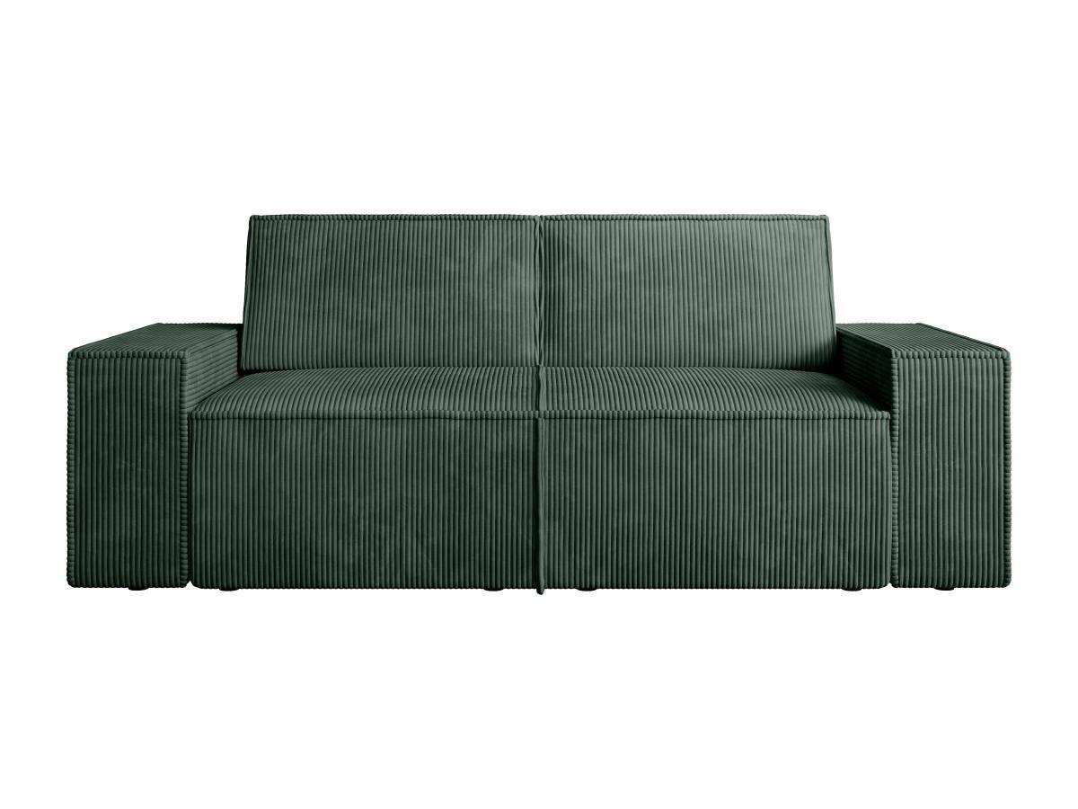 Vente-unique Sofa 2-Sitzer - Cord - Tannengrün - AMELIA  