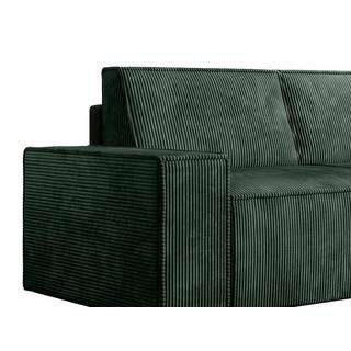 Vente-unique Sofa 2-Sitzer - Cord - Tannengrün - AMELIA  