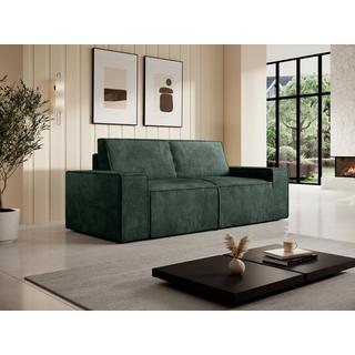 Vente-unique Sofa 2-Sitzer - Cord - Tannengrün - AMELIA  