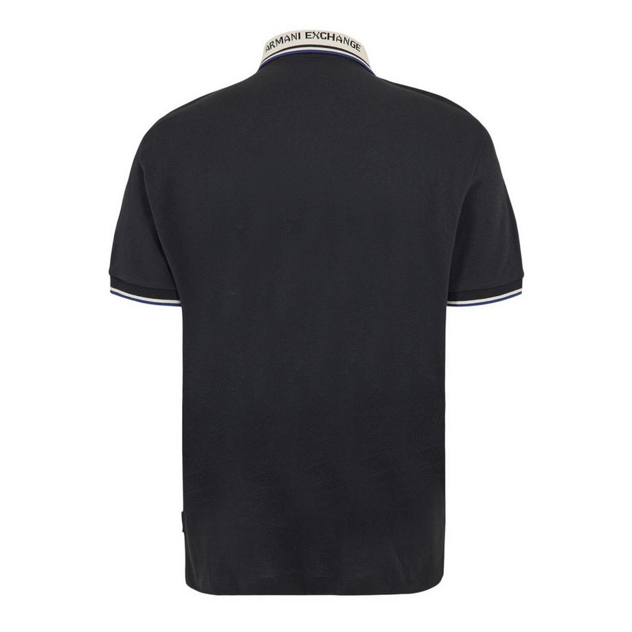 Armani Exchange Polo Manches Courtes avec Logo et Détail Rayé  