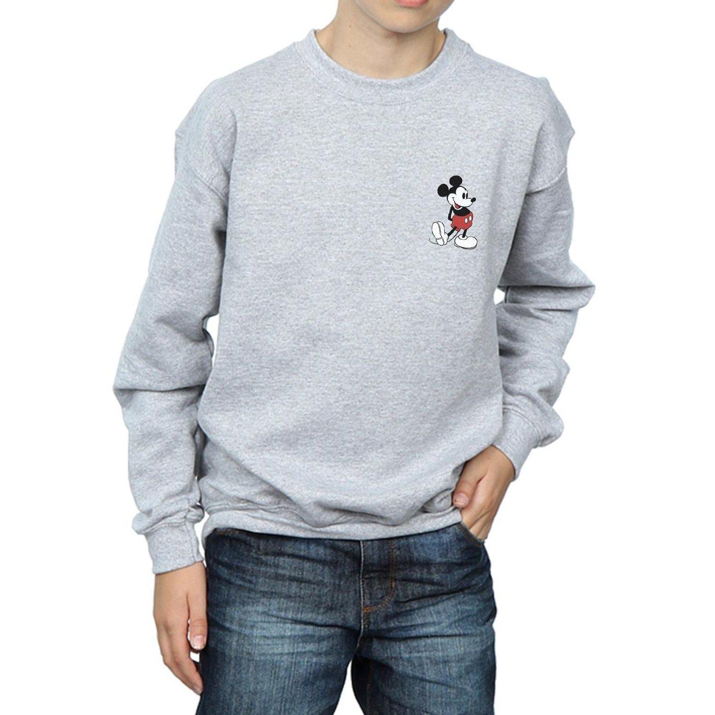 Disney  Mickey Mouse Kickin Retro Chest Sweatshirt 