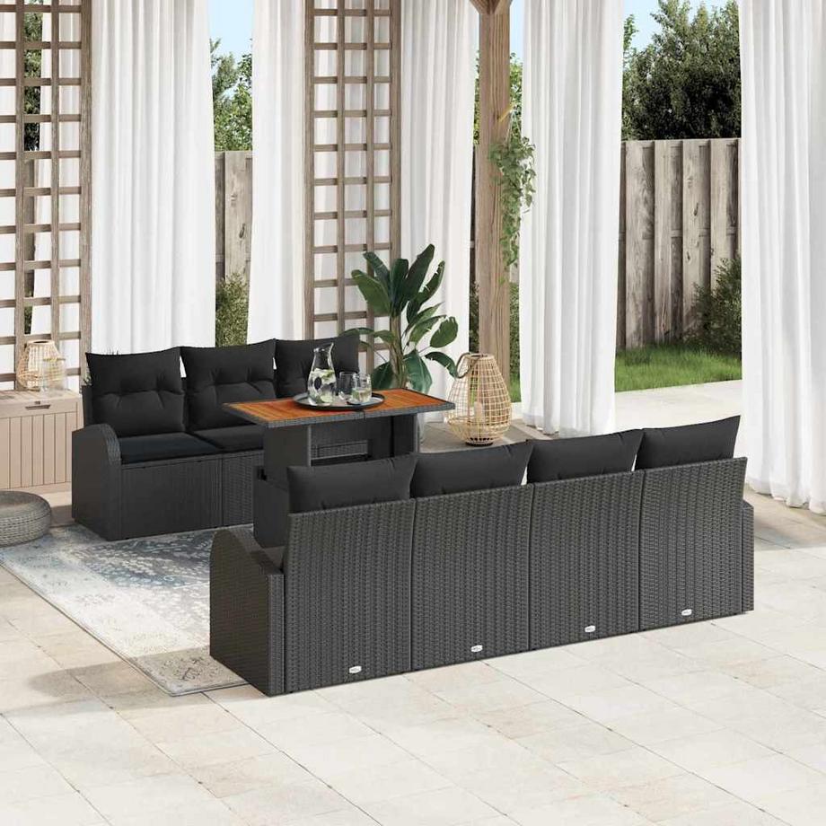VidaXL Ensemble de canapé de jardin poly rattan  