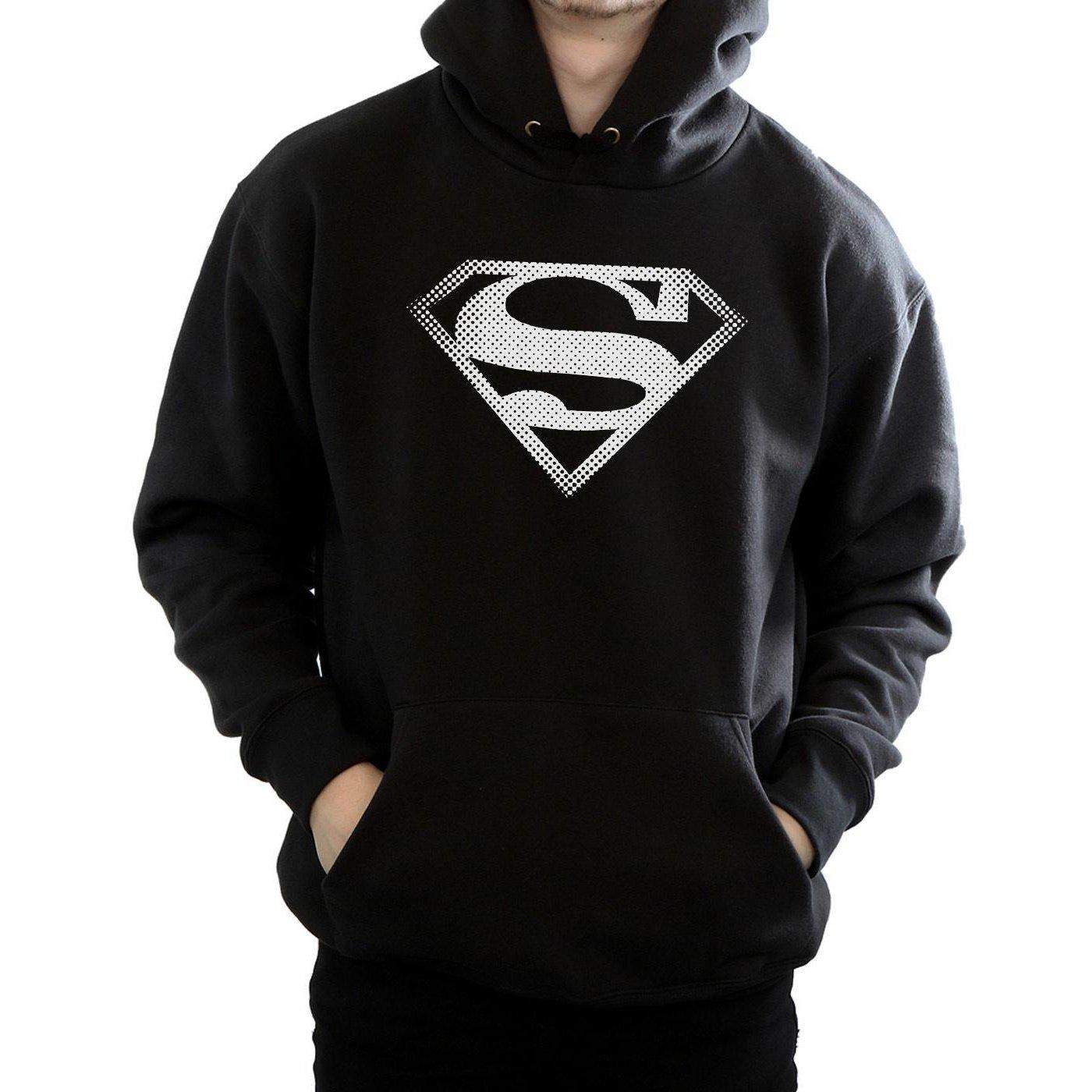 DC COMICS Superman Logo Felpa con Cappuccio  