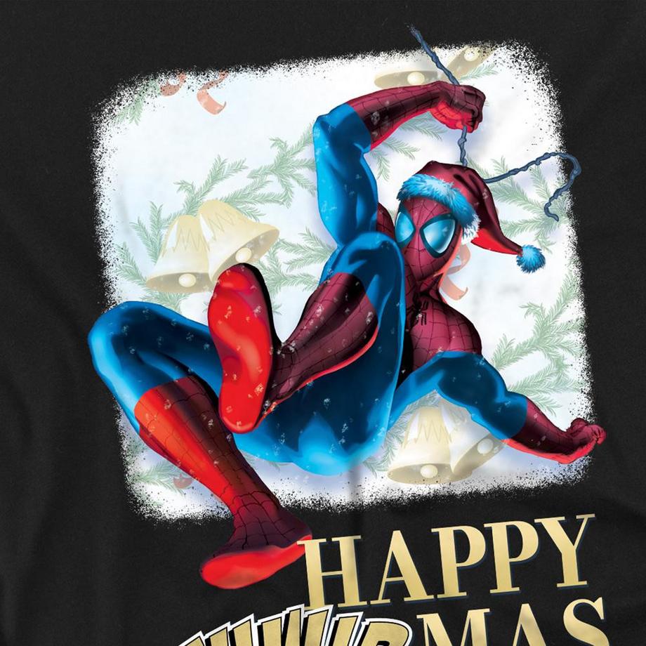 Spider-Man  T-ShirtMotiftyle Fenêtre Happy Thwipmas Christmas 