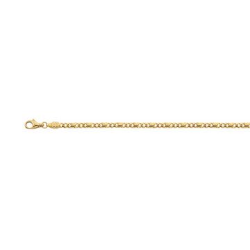 Bracelet Collier 8 pièces en or jaune 750, 3,2mm, 19cm