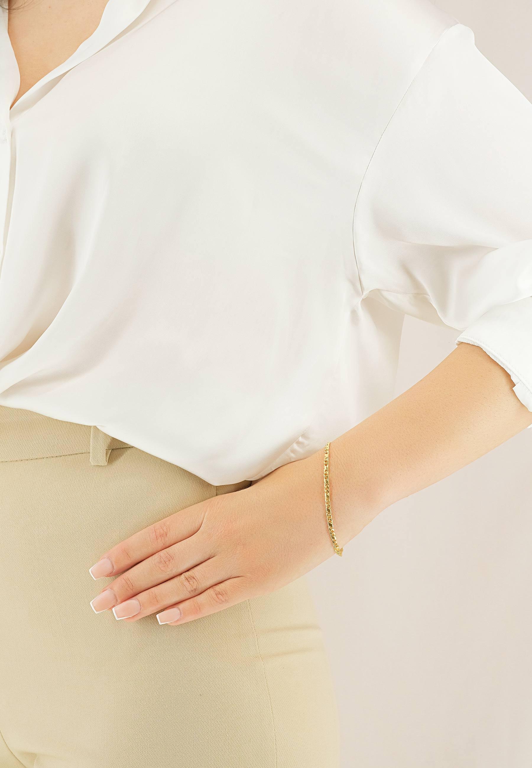 MUAU Schmuck  Bracelet 8er-Kette Gelbgold 750, 3.2mm, 19cm 