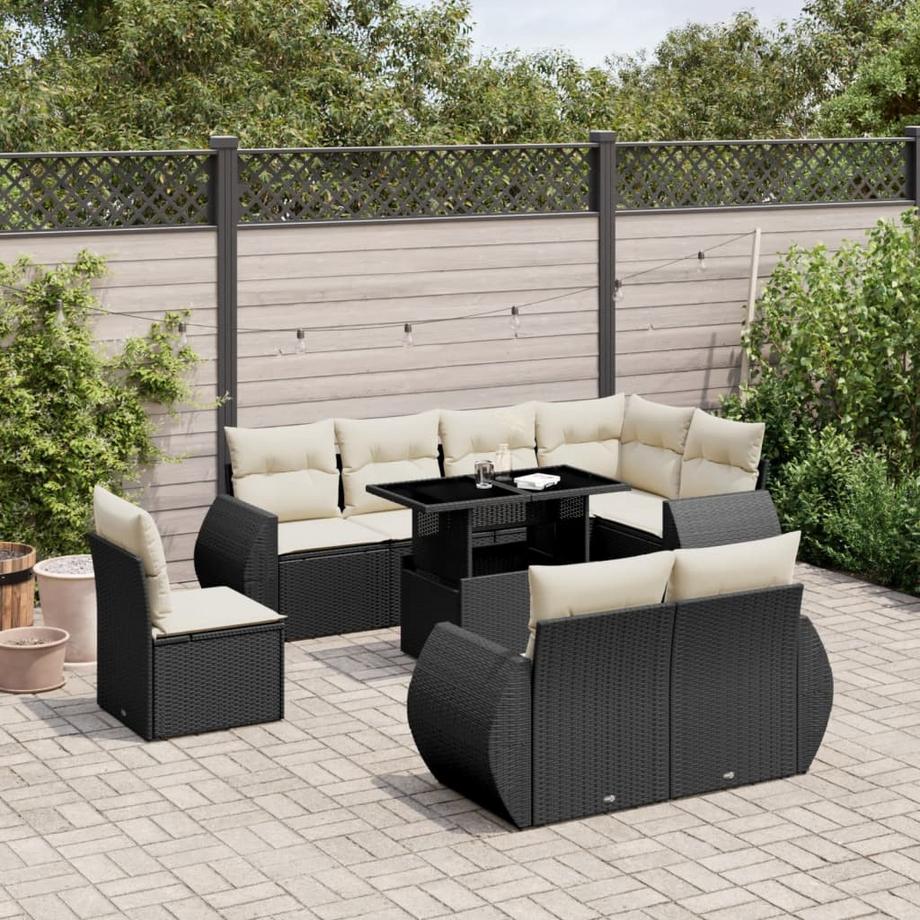 VidaXL set divano da giardino Polirattan  