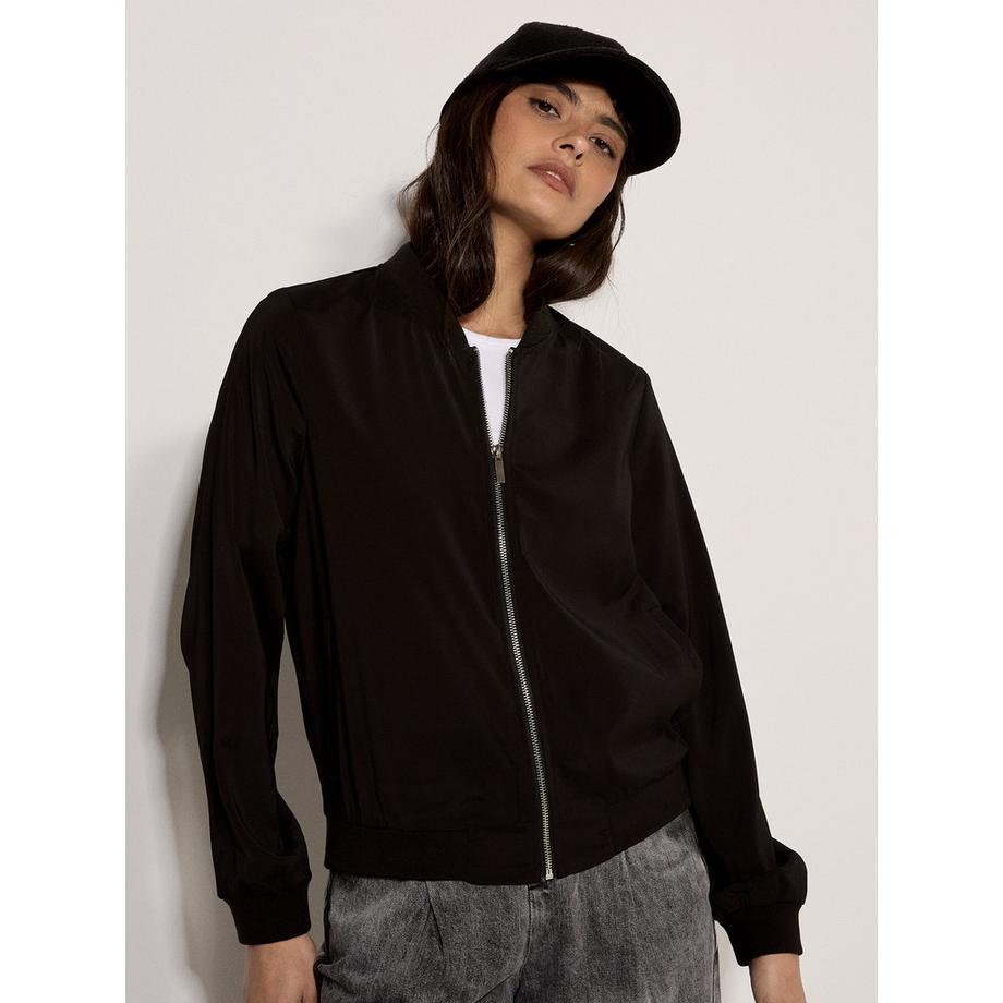 Leichte gewebte Bomberjacke