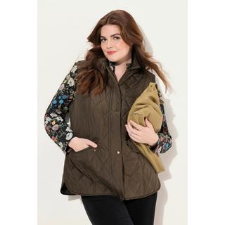 Ulla Popken Gilet Matelassé Déperlant Doublure Faisans Sans Manches  