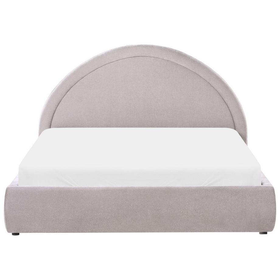Beliani Letto contenitore en Ciniglia Minimalista MOUZON  
