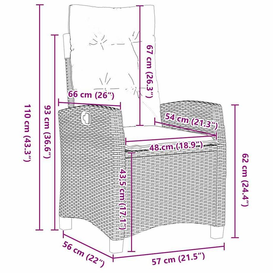 VidaXL Gartenessen poly-rattan  