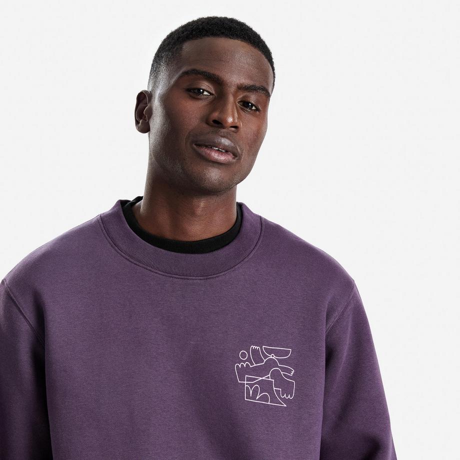 DECATHLON  Sweatshirt Rundhals Relaxed Fit Unisex, Elementals, 