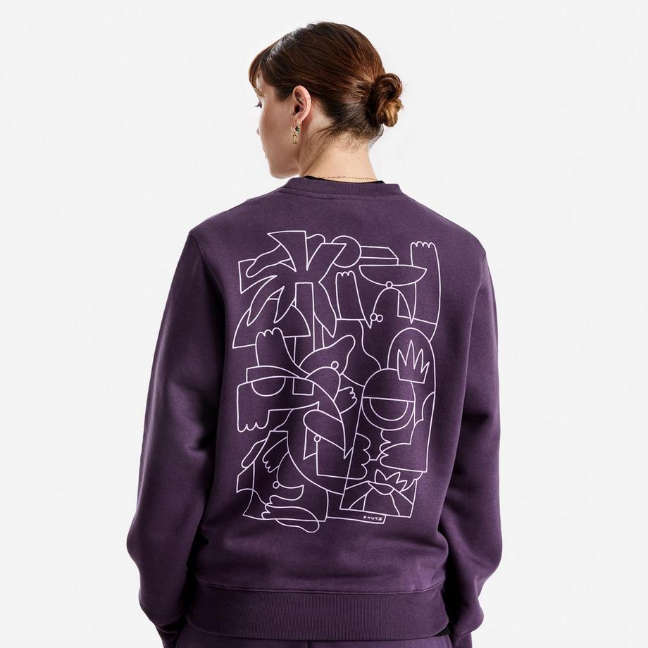 DECATHLON  Sweatshirt Rundhals Relaxed Fit Unisex, Elementals, 