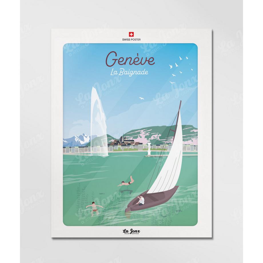 La-Jonx Genève - La Baignade - Poster  