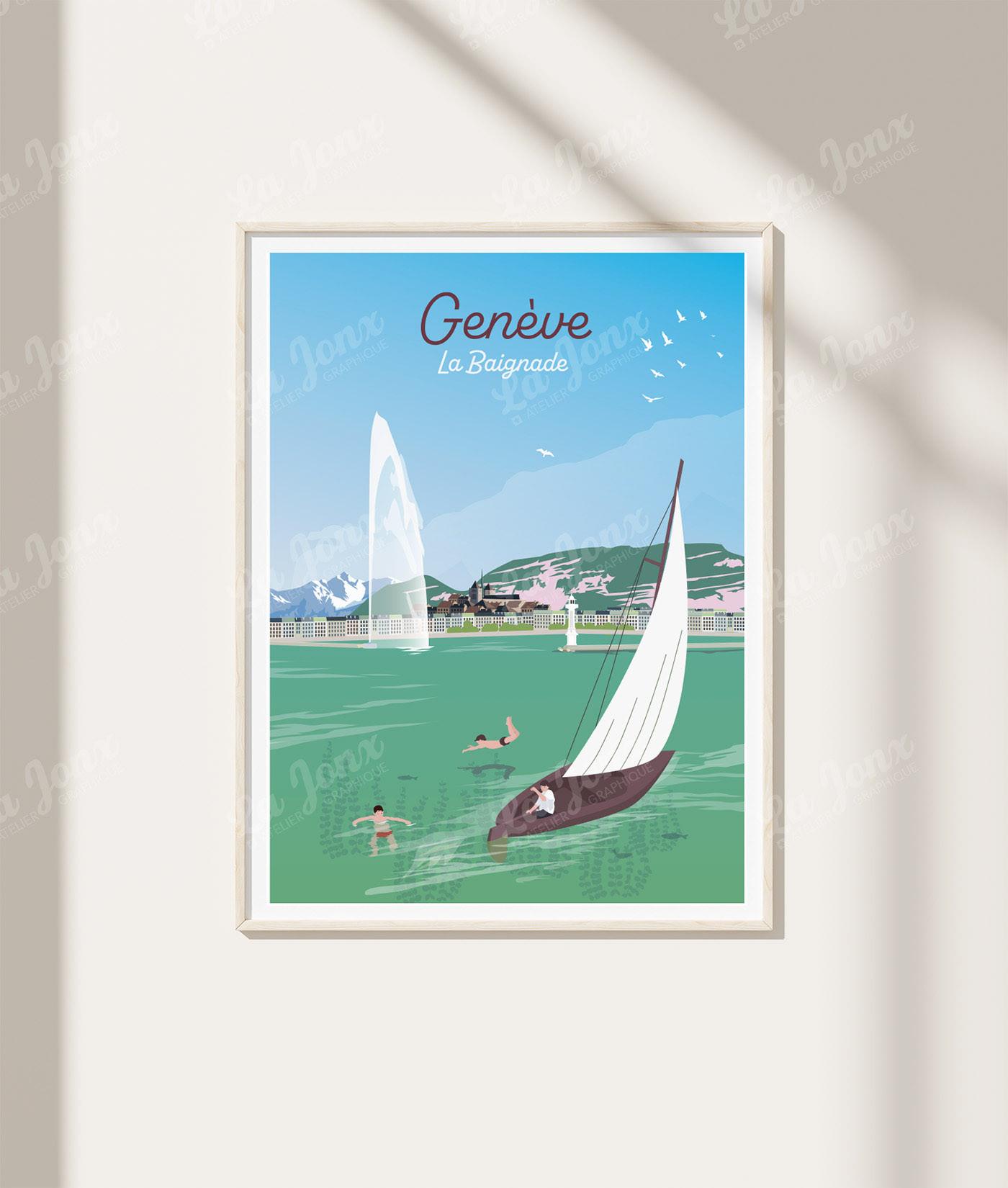 La-Jonx Genève - La Baignade - Poster  