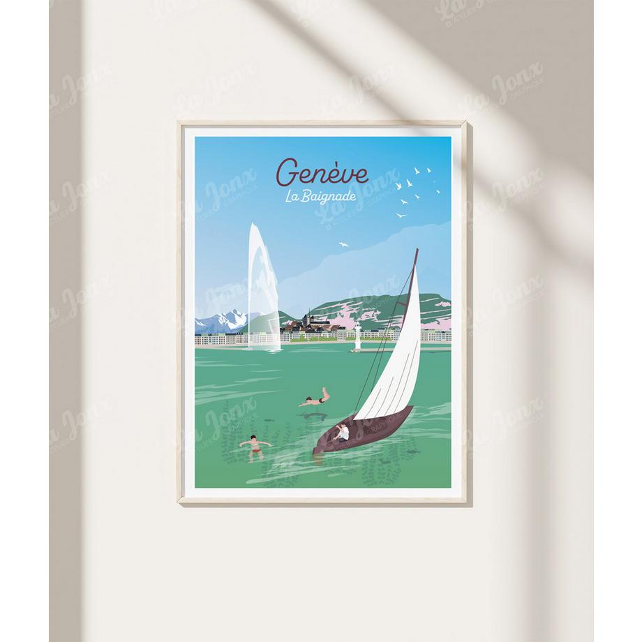 La-Jonx Genève - La Baignade - Poster  
