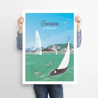 La-Jonx Genève - La Baignade - Poster  