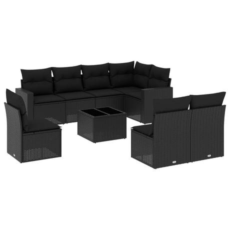 VidaXL set divano da giardino Polirattan  