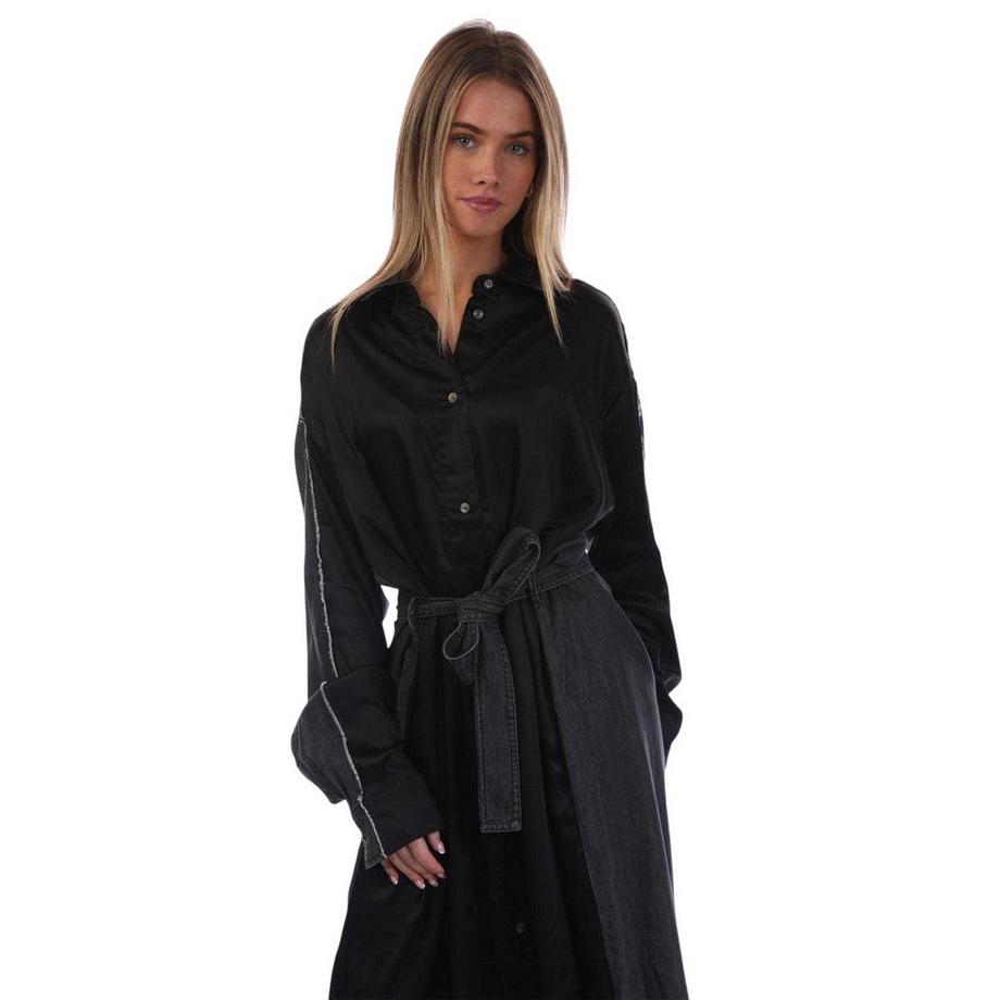 DIESEL  Dpaigestram Hemdblusenkleid, Kunstseide 