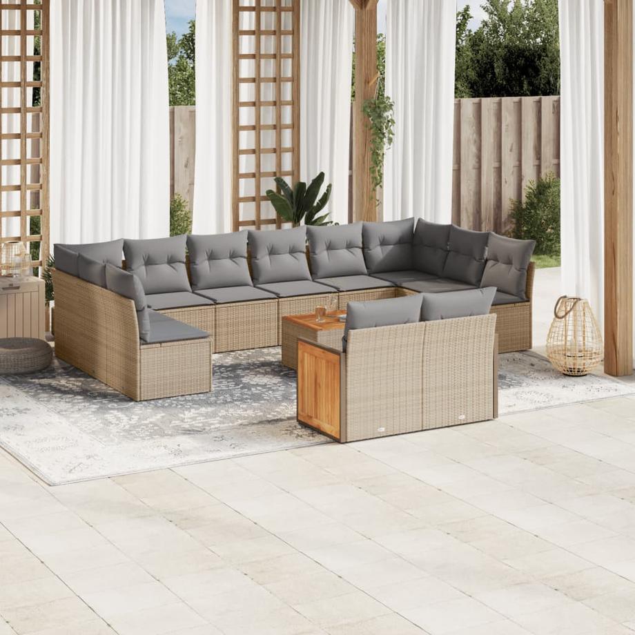 VidaXL set divano da giardino Polirattan  