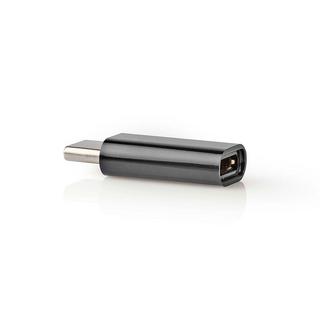Nedis  USB-C™ Adapter | USB 2.0 | USB-C™ Stecker | USB Micro-B Buchse | 480 Mbps | Rund | Vernickelt | Schwarz | Hülle 