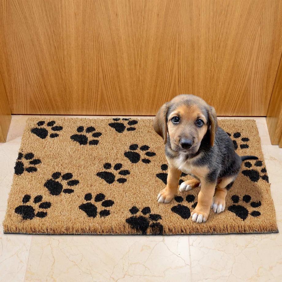 B2X Fußmatte Kokosfaser mit Pfoten  