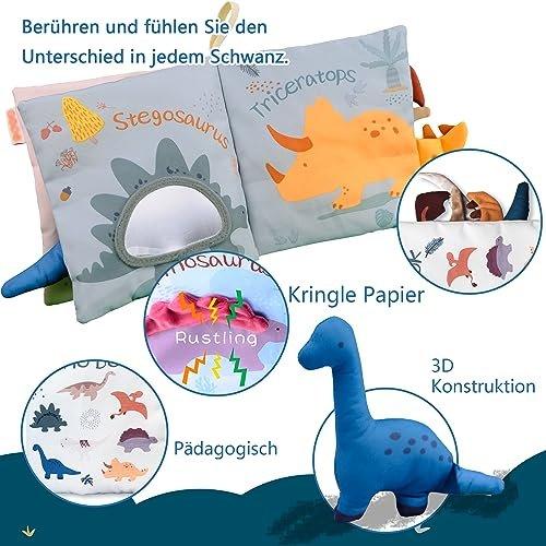 Activity-board  3D Babybuch Babyspielzeug von 0 3 6 12+ Monate, Dinosaurier Spielzeug 1 Jahr 
