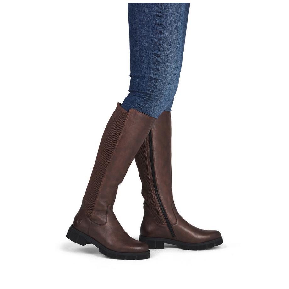 Remonte Hohe Stiefel mit Blockabsatz und Innenseitenreissverschluss  