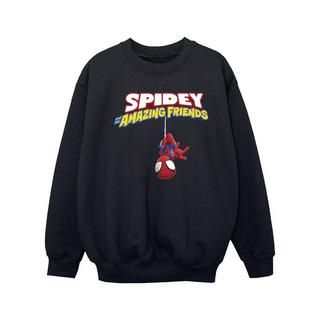 MARVEL  SpiderMan Hanging Upside Down Sweatshirt 