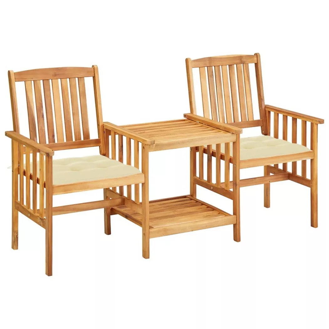 VidaXL - Bistro-set akazienholz, One Size, Light Beige