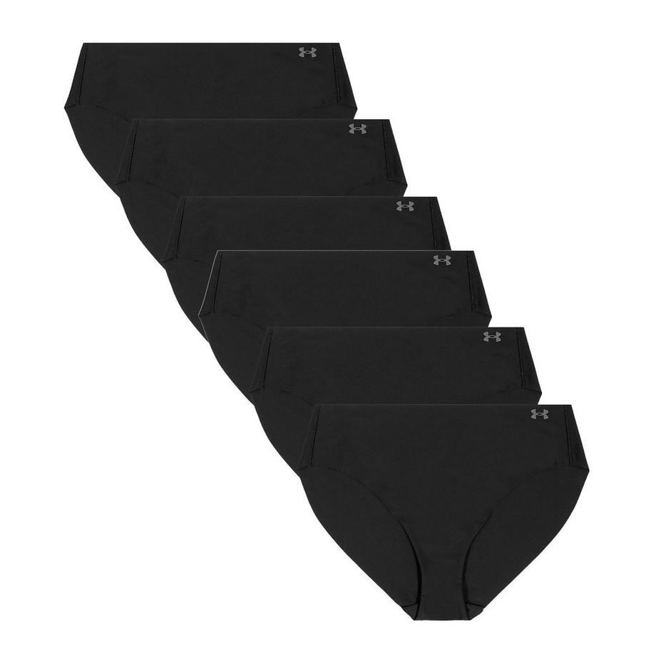 Slip  Pack de 6 Stretch-UA PURE STRETCH NO SHOW BIKINI-SOLID 6PK