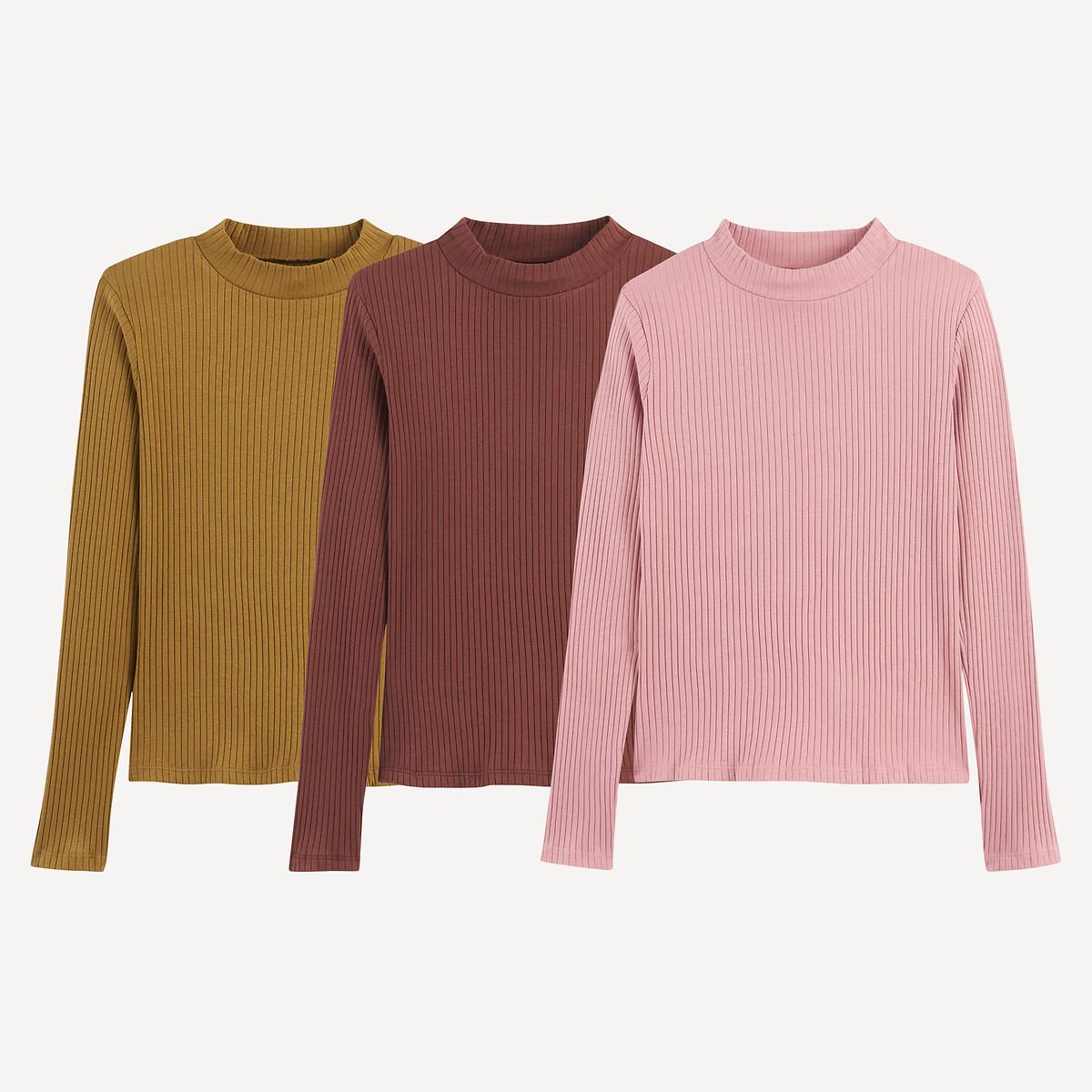 La Redoute Collections  3er-Pack Shirts mit Stehkragen 