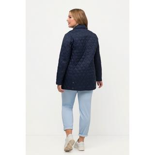 Ulla Popken  Veste matelassée, doublure à carreaux, Slim, col de chemise 