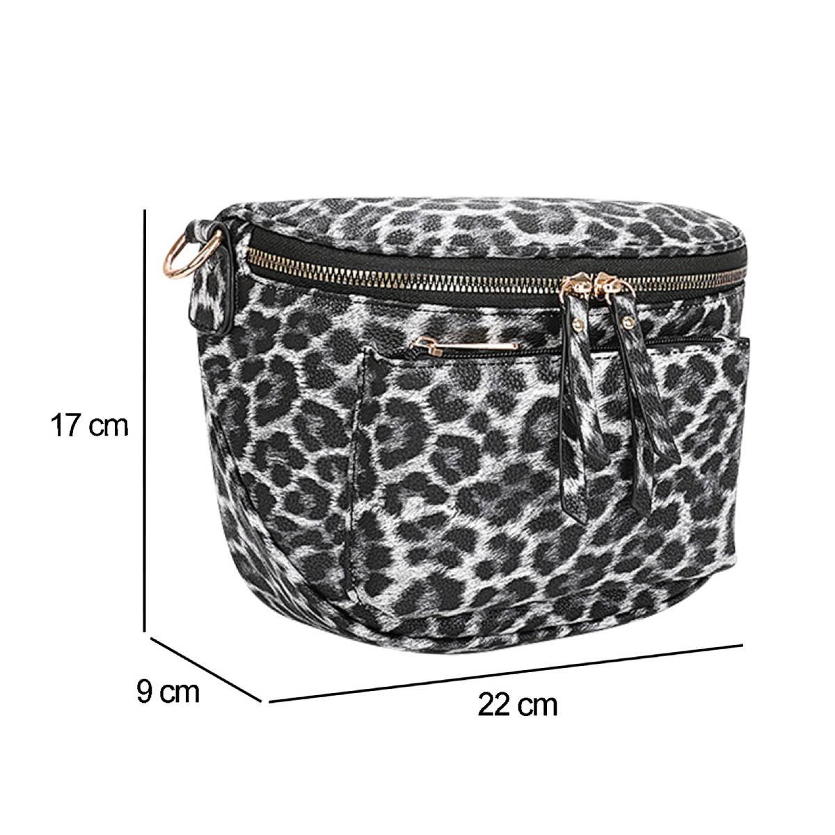 Gallantry  Borsa Banana da donna con stampa leopardo 