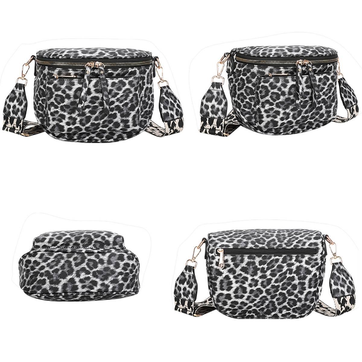 Gallantry  Borsa Banana da donna con stampa leopardo 