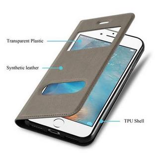 Cadorabo  Housse compatible avec Apple iPhone 7 PLUS / 7S PLUS / 8 PLUS - Coque de protection avec fermeture magnétique, fonction de support et 2 fenêtres de visualisation 