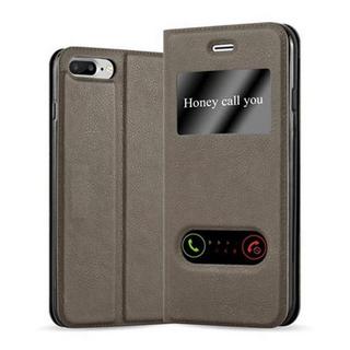 Cadorabo  Housse compatible avec Apple iPhone 7 PLUS / 7S PLUS / 8 PLUS - Coque de protection avec fermeture magnétique, fonction de support et 2 fenêtres de visualisation 