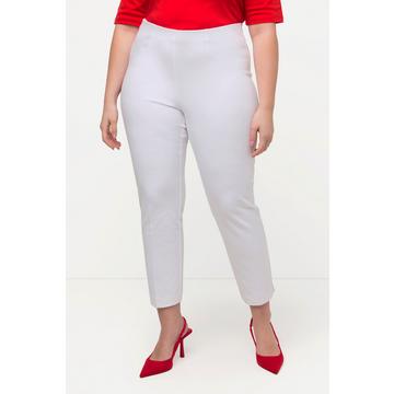 Pantalon 7/8, passepoil, taille élastique, jambe slim