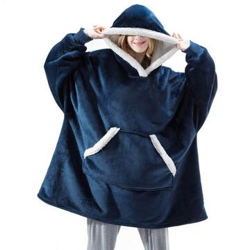 Gemütlicher Hoodie, Übergröße - Blau