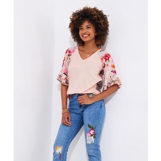 Joe Browns  Haut Jersey Manches Broderie Florale 