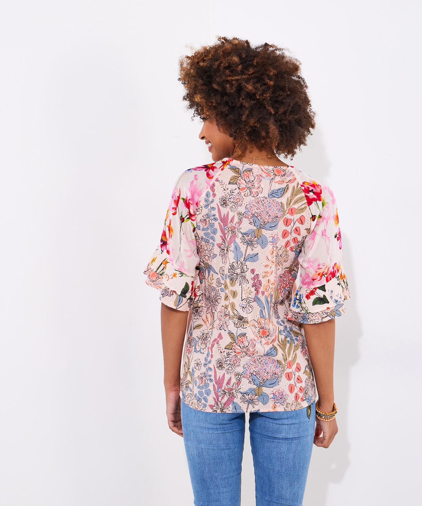 Joe Browns  Haut Jersey Manches Broderie Florale 